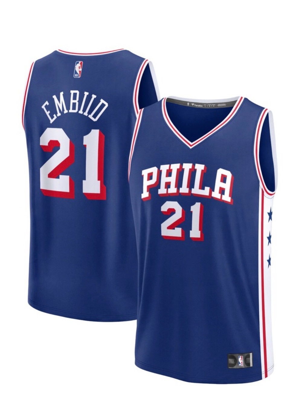 Joel Embiid Philly 76ers Fanatics Fast Break Replica Jersey - Icon Edit -2XL